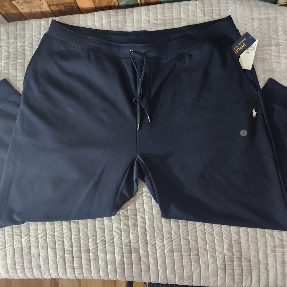 NWT Navy Blue Polo by Ralph Lauren Men's Big And Tall Joggers - Picture 4 of 7